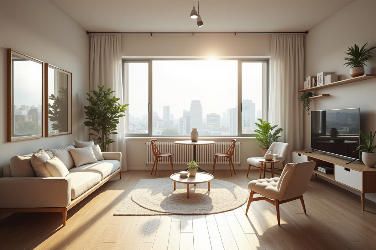 Appartement moderne lumineux avec mobilier scandinave