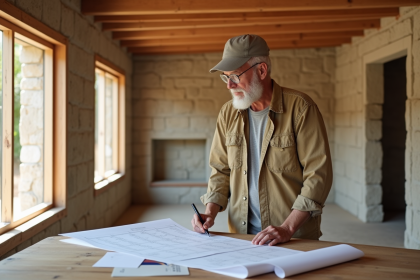 Architecte en intérieur écologique avec matériaux naturels