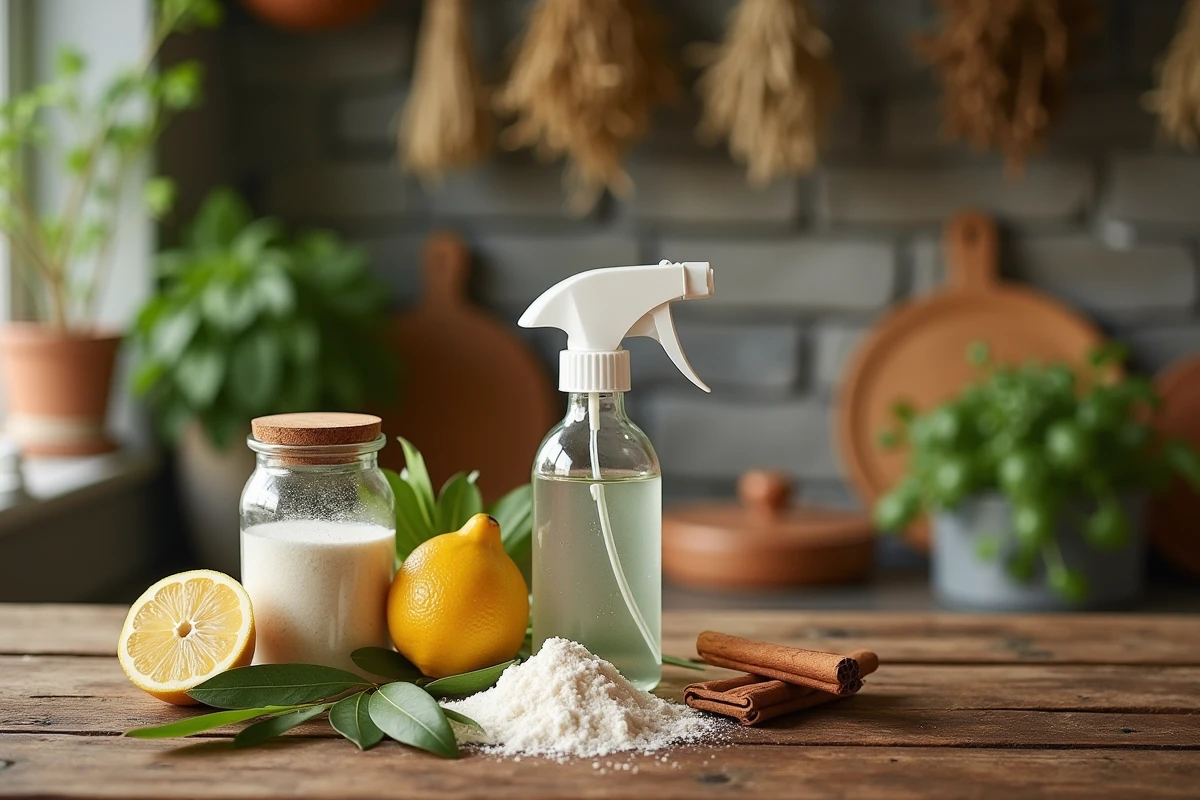 Ingrédients naturels pour traiter les petites bêtes noires à la maison : bicarbonate, feuilles de laurier, citron et cannelle